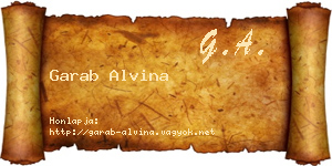 Garab Alvina névjegykártya